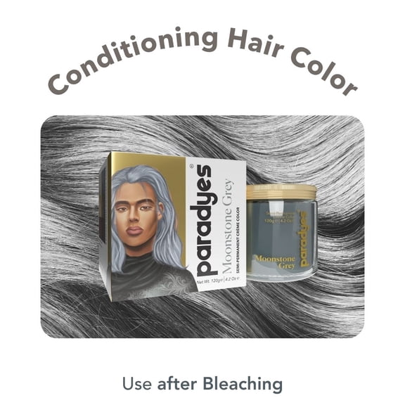 Paradyes Semi-permanent Moonstone Grey DIY Conditioner Based Hair Colour
