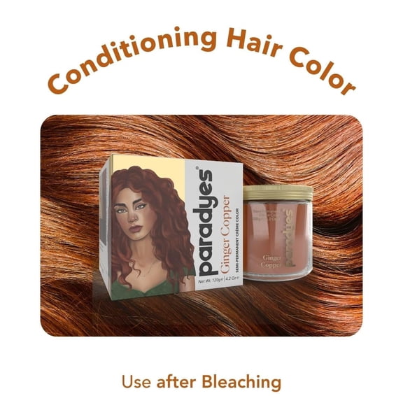 Paradyes Semi-permanent Ginger Copper DIY Conditioner Based Hair Colour