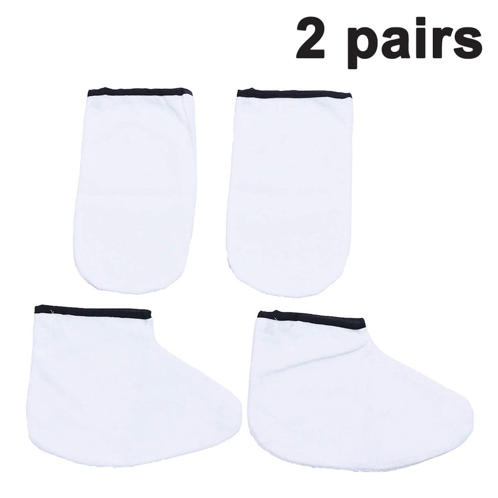 Paraffin Wax Bath Glove and Bootie, Thick Heat Therapy Insulated Terry Cloth Used for Paraffin