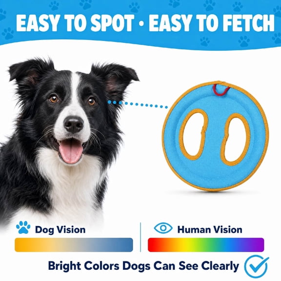 Paraflight Flying Disc Dog Toy - Water Floating Flyer, Soft Waterproof Textile Interactive Fetch Toy for All Breeds