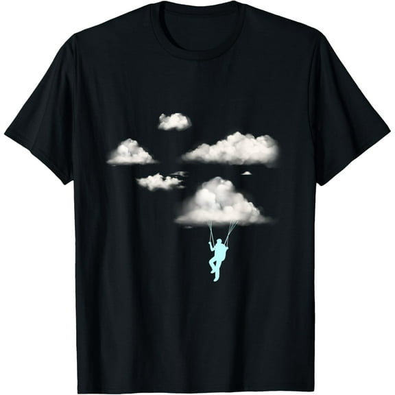 Paraglider T-Shirt men and women can wear, black, white, gifts