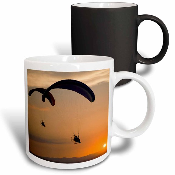 3drose, Paragliders, Extreme Sport, Iznik Lake, Turkey-as37 Aka1381 - Ali Kabas, 11oz Magic Transforming Mug