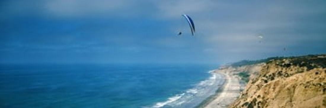 Paragliders over the coast La Jolla San Diego California USA Canvas Art - Panoramic Images (18 x 6)