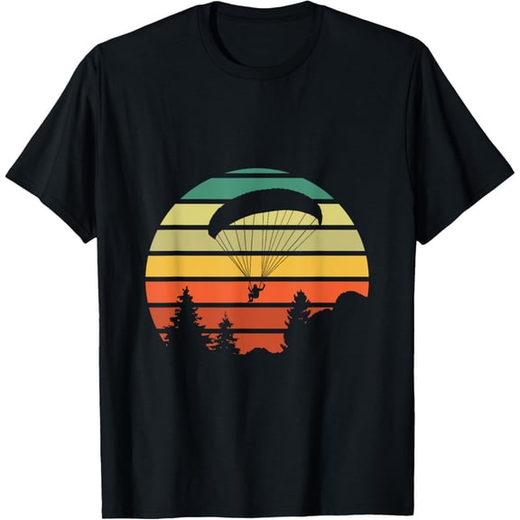 Paragliding Outfits Paraglider Vintage Paragliding Over Forest T-Shirt