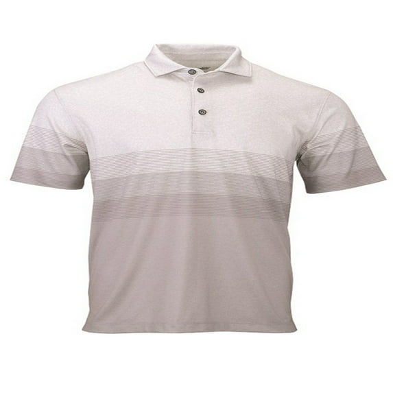 Paragon 153 Belmont Comfort Stretch Sublimated Striped Performance Polo-Ash Heather-4XL