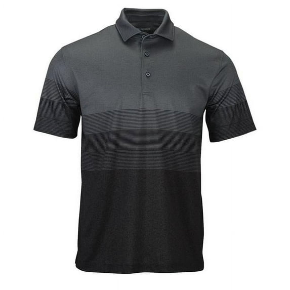 Paragon 153 Belmont Comfort Stretch Sublimated Striped Performance Polo-Ash Heather-S