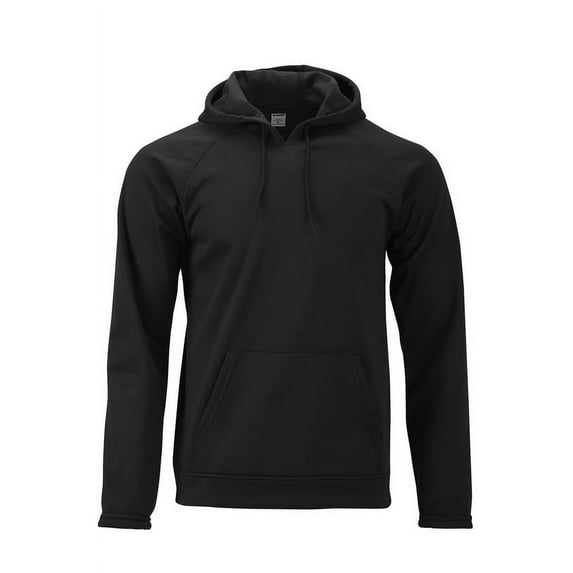 Paragon 305 Vail Performance Polyester Solid Fleece Hoodie-Black-XS