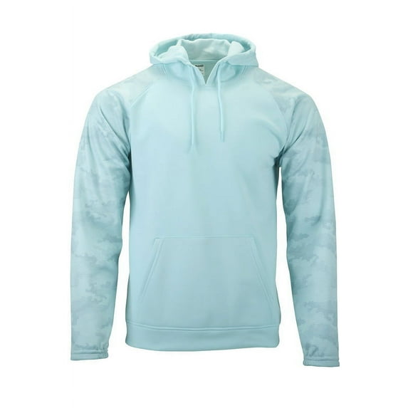 Paragon 306 Tahoe Performance Polyester Sublimated Sleeve Fleece Hoodie-Aqua Blue-2XL