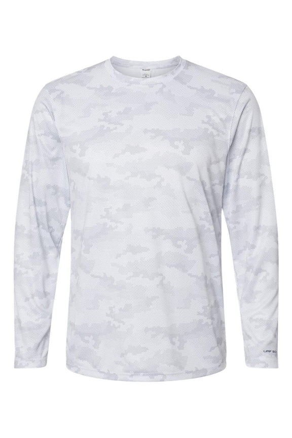 Paragon Pompano Performance Camo Long Sleeve T-Shirt, White - L
