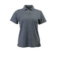 thumbnail image 1 of Paragon B11671583 Women Dakota Striated Heather Polo T-Shirt, Steel Grey Heather - Small, 1 of 3