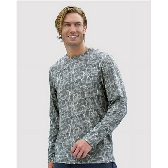 Paragon B14271252 Belize Sublimated Long Sleeve T-Shirt, Blue Water - Extra Small