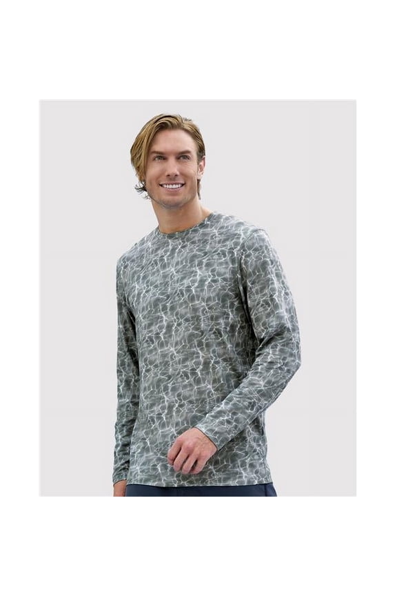 Paragon B14271252 Belize Sublimated Long Sleeve T-Shirt, Blue Water - Extra Small