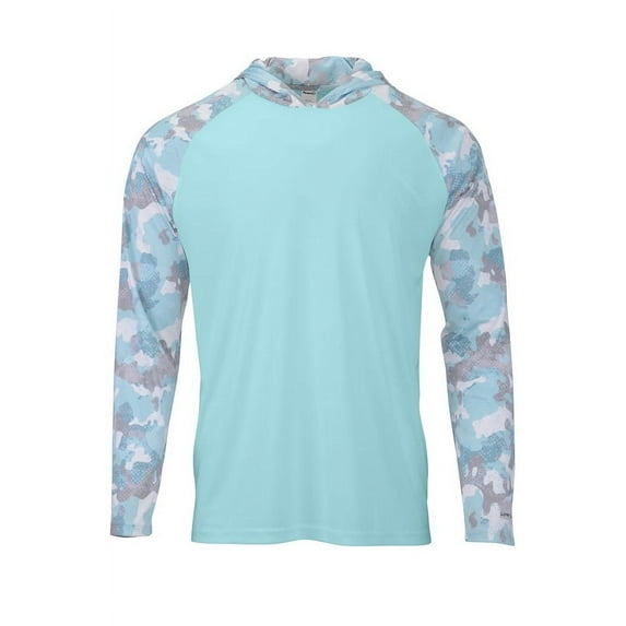 Paragon B14871179 Tortuga Extreme Performance Hooded T-Shirt, Aqua Blue - 4XL