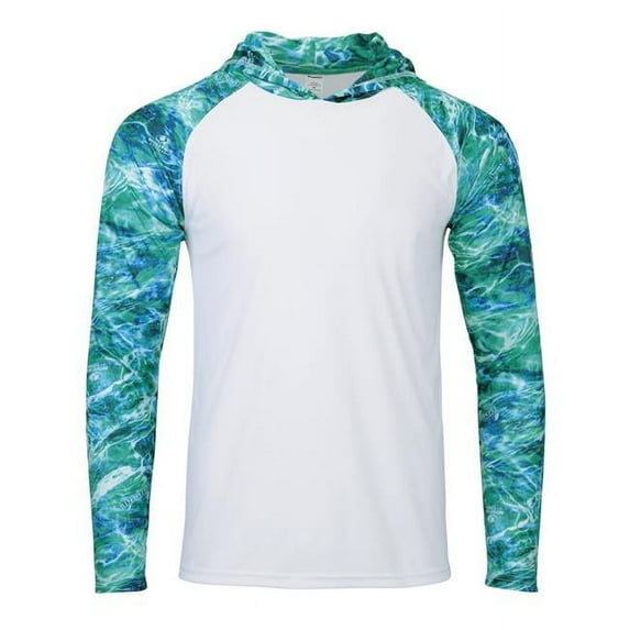 Paragon B15371627 Biloxi Performance Colorblocked Hoodie, Shadow Grass - 2XL