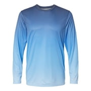 Paragon Barbados Performance Pin Dot Long Sleeve T-Shirt, Navy/ Blue Mist - L