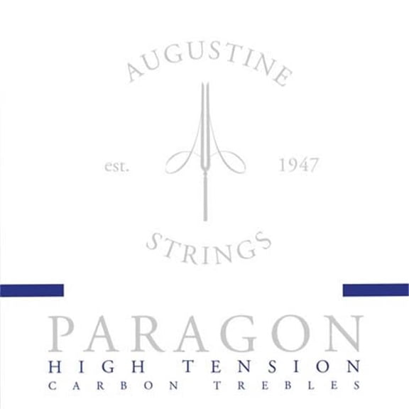 Augustine Paragon Blue High Tension Carbon Treble Guitar Strings, Pack of 12
