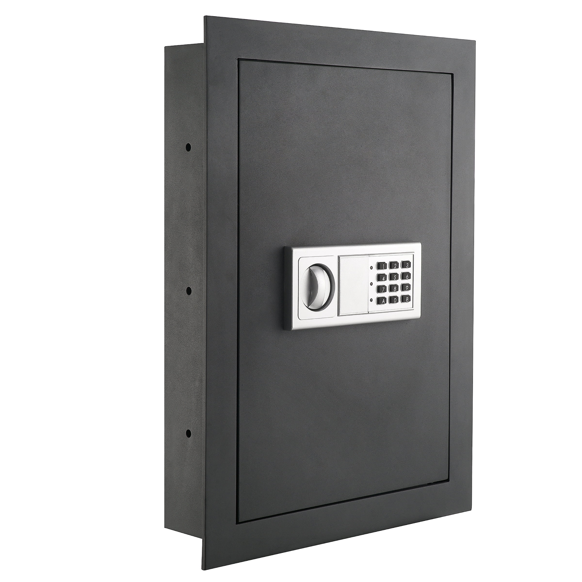 Dark Gray Steel Electronic Lock In-Wall Safe with LED Keypad
