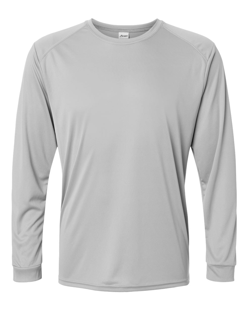 Paragon Long Islander Performance Long Sleeve T-Shirt, Heather Grey - 4XL 