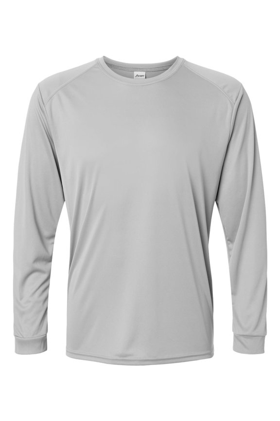 Paragon Long Islander Performance Long Sleeve T-Shirt, Medium Grey - L