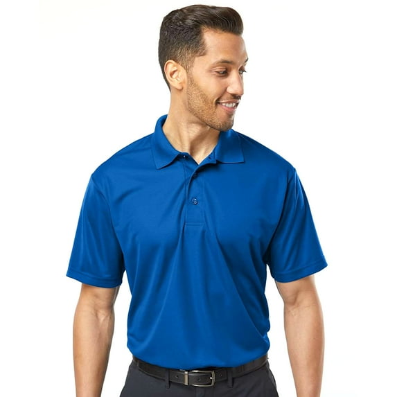 Paragon Men's Performance Polo Shirt With 3-Button Golf Polo Shirts 100% Polyester Dry Fit Tee Shirt, Deep Royal 3XL