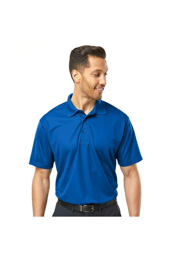 Paragon Men's Performance Polo Shirt With 3-Button Golf Polo Shirts 100% Polyester Dry Fit Tee Shirt, Deep Royal XL