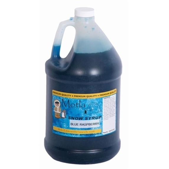 Paragon Motla Juice Snow Cone Syrup, Blue Raspberry Flavor, 128 fl oz (1 Gallon), Ready to Use
