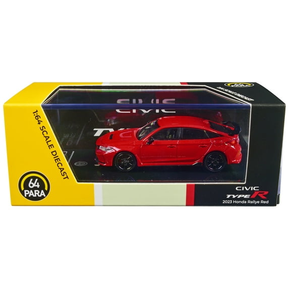 Paragon PA-55582 2023 Honda Civic Type R FL5 Rallye 1-64 Diecast Model Car, Red