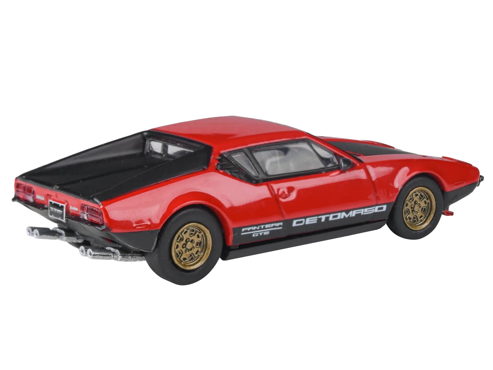 Paragon PA-55644 1972 De Tomaso Pantera Red & Black 1-64 Scale Diecast Model Car