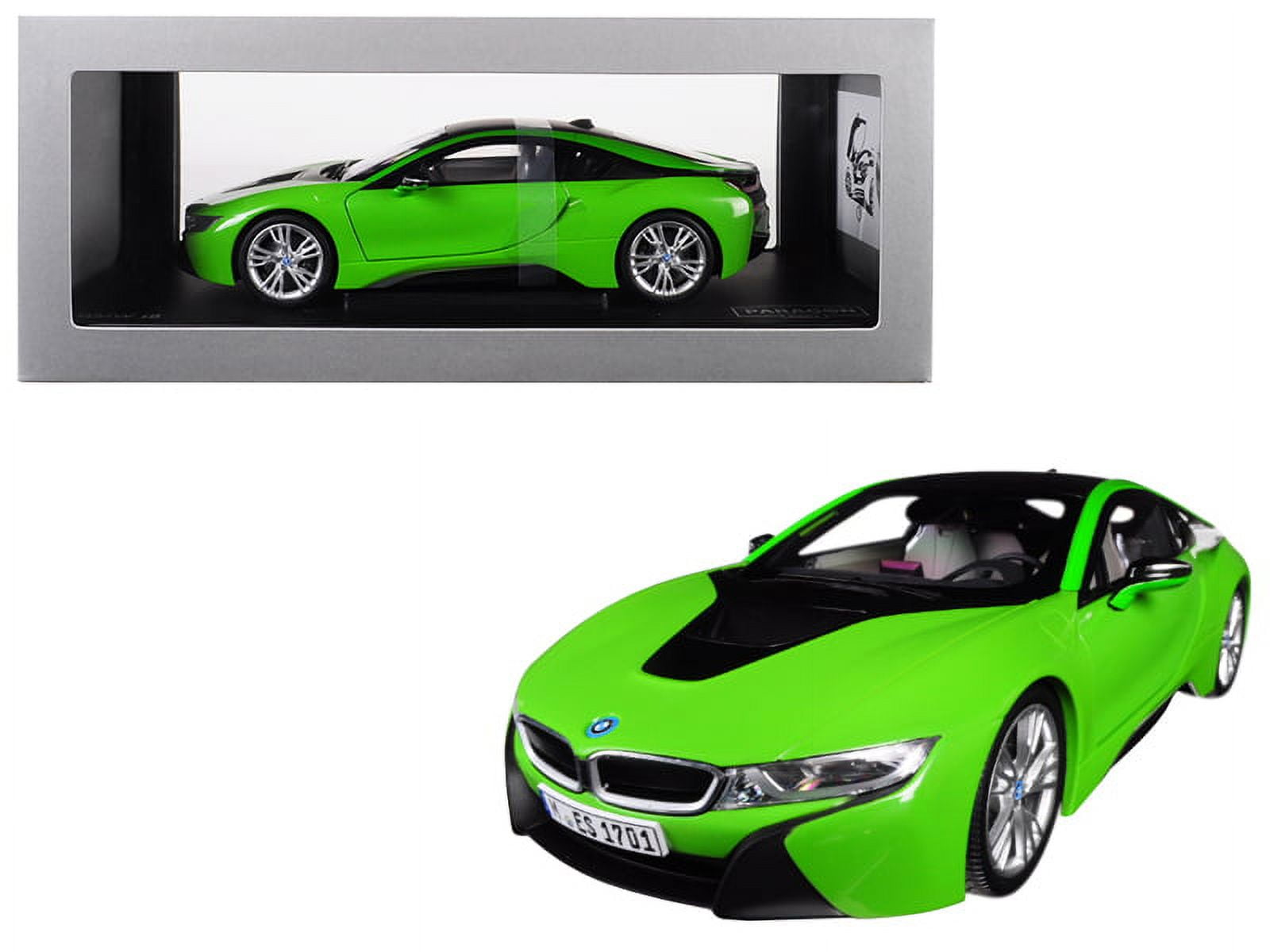 Paragon PA97086 BMW i8 Java Green with Black Top 1 by 18 Die-Cast