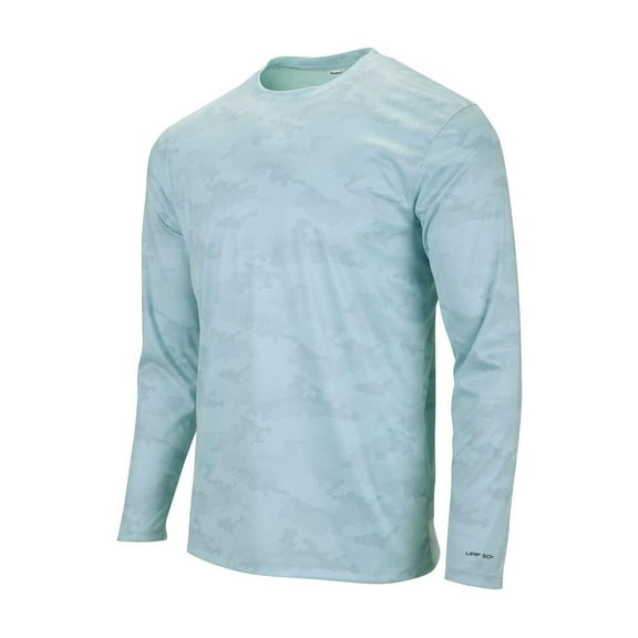 Paragon - Pompano Performance Camo Long Sleeve T-Shirt - 217 - Aqua Blue - Size: 3XL