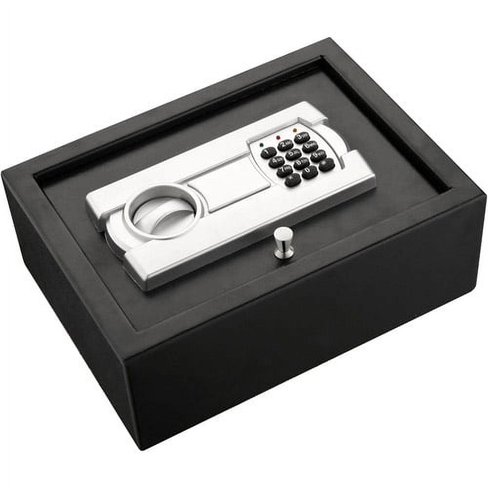 Compact Black Steel Digital Drawer Safe with Touchpad Control