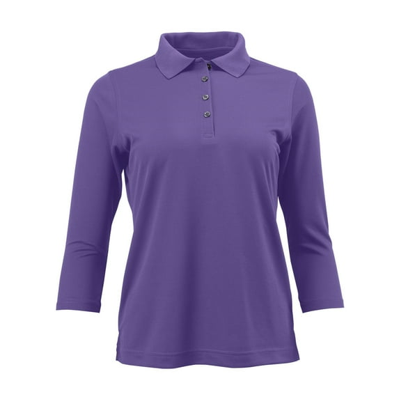 Paragon Women's Lady Palm Three-Quarter Sleeve Polo, Grape - 2XL