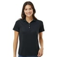 thumbnail image 1 of Paragon Women’s Saratoga Mini Mesh Performance Polo, 4-Button Placket Polyester Shirt, Black, S, 1 of 5