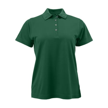 Paragon Women's Saratoga Performance Mini Mesh Polo, Hunter Green - XS