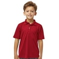 thumbnail image 1 of Paragon Youth Saratoga Performance Polo, Moisture-Wicking Microfiber Shirt, UPF 30+, Red, S, 1 of 5