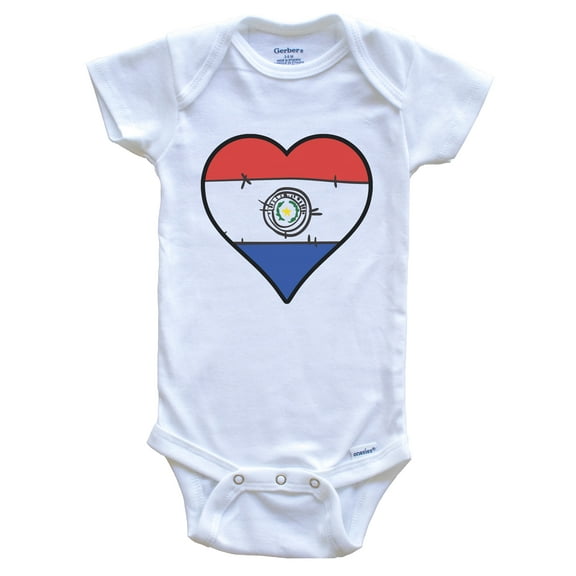 Paraguay Heart Paraguayan Flag Baby Bodysuit