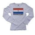 thumbnail image 1 of Paraguay Islands Flag - Special Vintage Edition Women's Long Sleeve Grey T-Shirt, 1 of 2