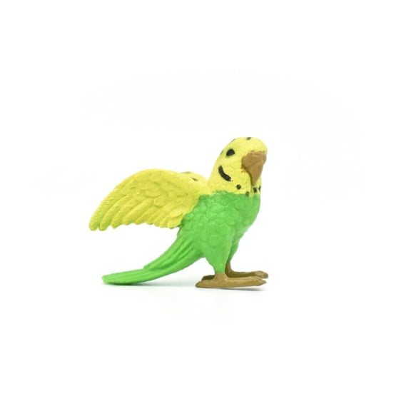 Parakeet, Budgerigar Toy Animal Bird, Realistic Plastic Replica, Educational Model 2 1/2" CWG237 B306