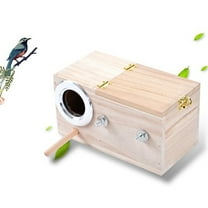 Parakeet Nest Box Wooden Bird Nest Outdoor Garden Decoration Breeding Box for Parrot Parakeet Cockatiel and Other Small Birds 12 x 12 x 19.5cm