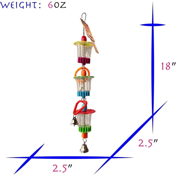 Parakeet Toys Adventure Series Ptero Pirates Drinking Contest Foraging Bird Toy Set Handmade Parrot Toy for Fun and Learning