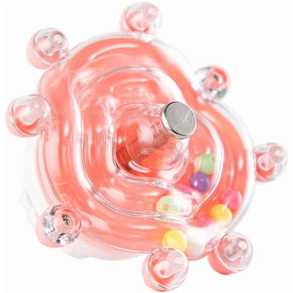 Parakeet Toys,Bird Training Foraging Toys for Parrots,Wheel Spinner Quaker Parrot Toys,Interactive Educational Training Conures,Budgie Toys,Cockatiel Toys,Lovebird Toys,Sun Conure Toys (Pink)