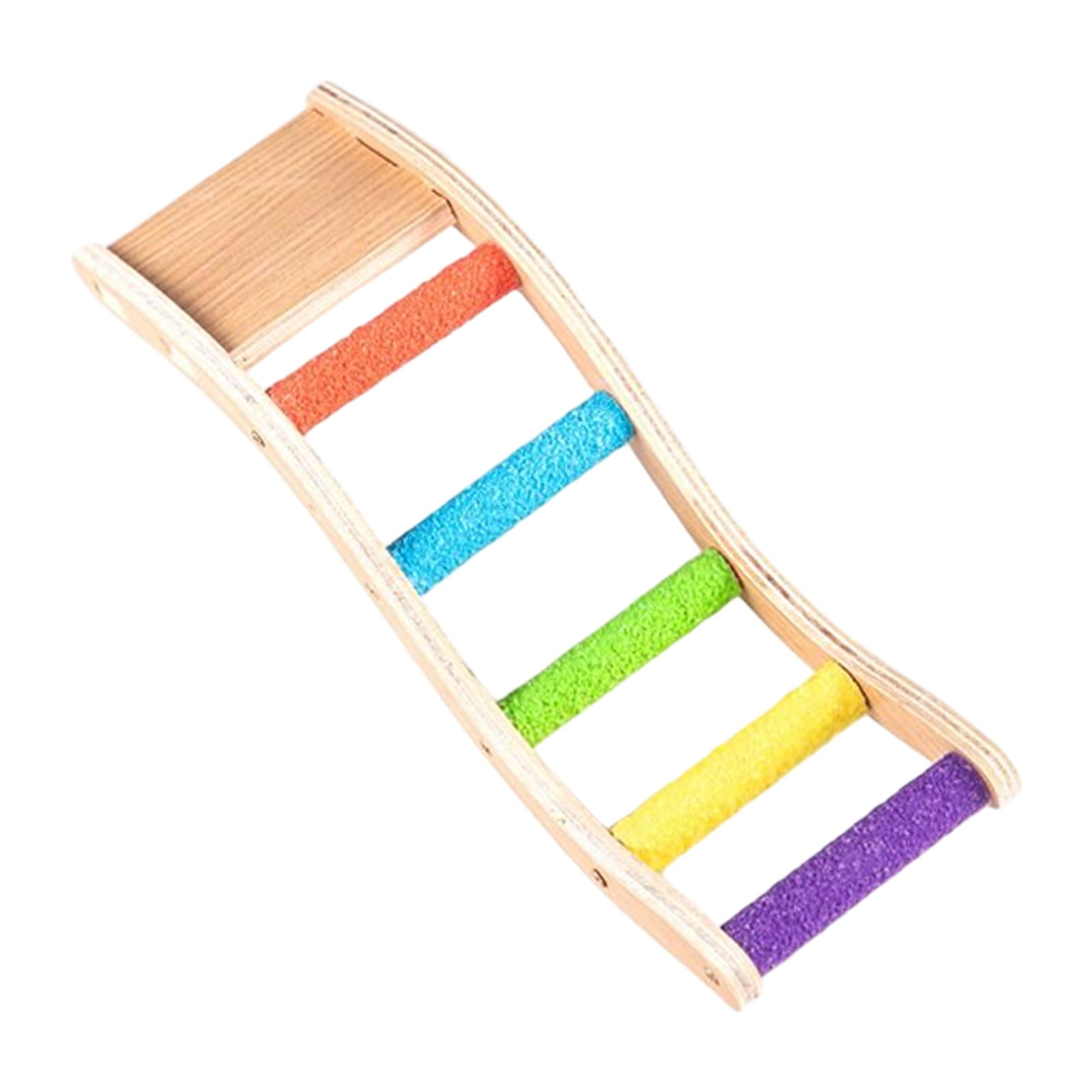 Parakeet Wooden Ladder Toy, Interactive Climbing Swing With Perches For ...