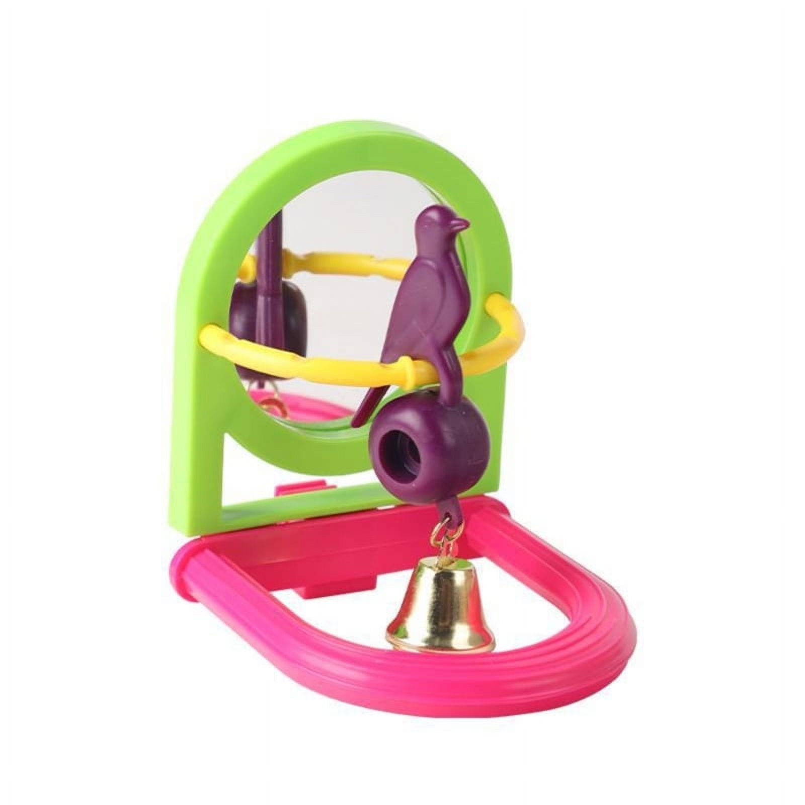 Parakeets Perch Birdcage Mirror Toy Parrots Swing Toy Birdcage
