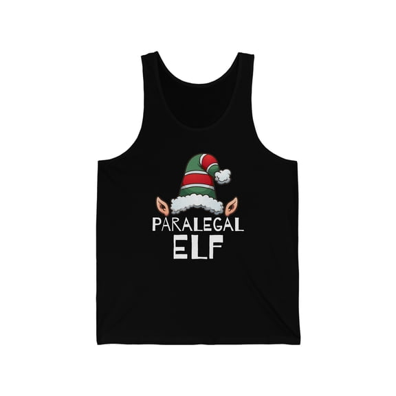 Paralegal Elf Christmas Unisex Tank Top, XS-2XL Holidays Xmas Elves