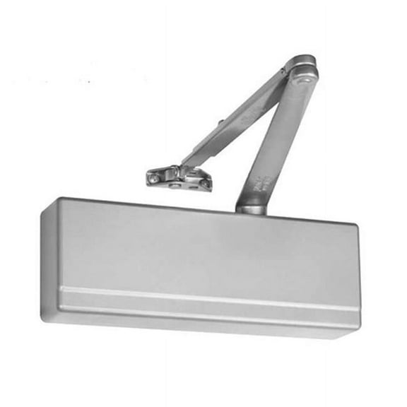 Parallel Arm Heavy Duty Cast Iron Door Closer with Thru Bolts Sprayed, Aluminum Enamel