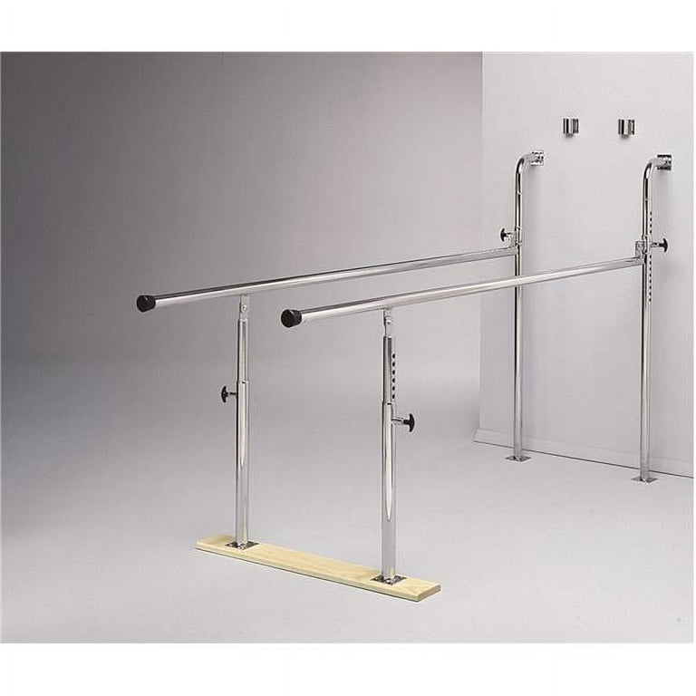 Parallel Bars, wall-mounted, wood base, folding, height adjustable, 7' L x 22.5 Parallel Bars, wall-mounted, wood base, folding, height adjustable, 7' L x 22.5
