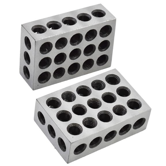 Parallel Block Set 1 x 2 x 3 Precision Machinist Blocks 23 Holes 0.0003 Inch Hardened Steel