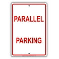 thumbnail image 1 of Parallel Parking Notice Note Plate Aluminium 8"x12" Metal Sign, 1 of 1