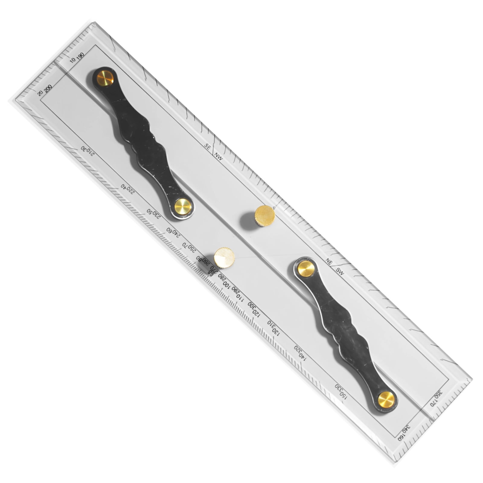 Parallel Ruler with Clear Markings, 12 in Navigation Plotting Tool ...