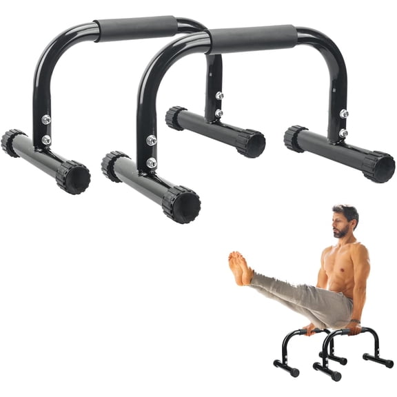 Parallettes Bars 16.6x10x10in, Push Up Bars for Handstands, Full Planche & Dips, Calisthenics Gymnastic Strength Training Equipment, Floor Workout Push Up Stands